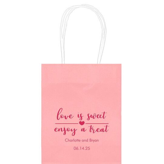 Love is Sweet Enjoy a Treat Mini Twisted Handled Bags